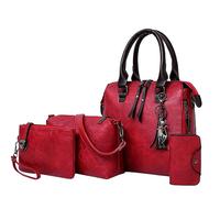 Set di borse da donna alla moda, borsa da trasporto, borsa a tracolla, manico superiore, set di 4 borse da favola dei fratelli, RD1, taglia unica