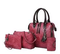 Set di borse da donna alla moda, borsa da trasporto, borsa a tracolla, manico superiore, set di 4 borse da favola dei fratelli, RD2, taglia unica