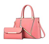 Set di borse da donna con portafoglio, 2 pezzi, borsa a mano, fiaba dei fratelli, Colore: rosa., Taglia unica per tutti