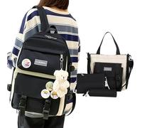Set di borse da scuola per bambini | 4 Pezzi Set Zaino Scuola Studente Casual con Astuccio, Borsa a Tracolla | Zaino da trasporto all'aperto per bambini, adolescenti