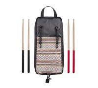 Set di borse per bacchette da batteria con 2 paia di bastoncini antiscivolo in tessuto Oxford, ganci per appendere il supporto portatile resistente all'usura accessori per percussioni custodia per