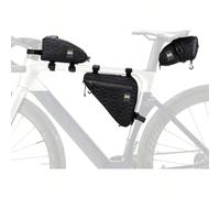 Set di borse per bicicletta ROCKBROS Borsa da telaio x 2 + Borsa da sella x 1 Portatile rimovibile Circa. Borsa a tracolla 3 in 1 da 1,2 litri con tracolla regolabile per bici da strada MTB bici da ci