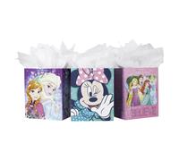 Set di borse regalo Disney Hallmark da 13"""" (confezione da 3: Minnie Mouse, Principesse e Frozen) per compleanni, feste per bambini o qualsiasi o