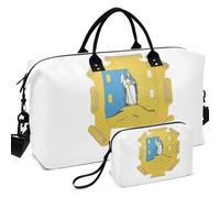Set di borsone da viaggio e palestra, con stampa su tutta la superficie, multi tasche, leggero, per viaggi, Bandiera di Sinaloa, one size, Retro