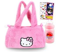 Set di borsone Hello Kitty per bambini, con graziosa borsa SANRIO da portare con valigia, bottiglia d'acqua, adesivi e altro ancora | SANRIO Hello Kitty Set di bagagli da viaggio, Multicolore, Hello