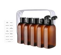 Set Di Bottiglie Di Shampoo Da Viaggio: Viene Con Una Di Stoccaggio Conveniente Per Bagni Pubblici, Acque Termali E Saune | Confezione Ricaricabile A Prova Di Perdita | Compatibile Con Detergente