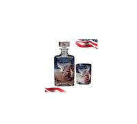 Set di bottiglie di vetro da whisky e vino per il 250° anniversario, commemorativa per l'anniversario dell'America, per liquori, vino bourbon, regali per uomini, papà, marito, lui per la festa del