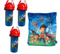 Set Di Bottiglie E Borsa Paw Patrol Con 3 Bottiglie Sip N Snack E Borsa A Corda