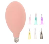 Set di Bottiglie Squeeze in Gomma per Smalto Ceramica con Sei Punte | Studenti e Artisti, Applicatore Preciso per Laboratori e Lezioni, Plastica Metallo, Rosa, Facile da Pulire