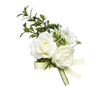 Set di bottoni per sposi, spilla realistica con rose artificiali, spilla da bavero per abiti, braccialetto da bavero, accessori floreali per testimoni di nozze, bouquet di fiori artificiali per