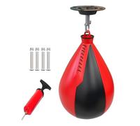 Set di boxe SpeedBag-Balla di punzonatura a forma di pera durevole, attrezzatura di allenamento ad alto elastico | Design portatile leggero, borsa a velocità ribaltamento rapido per uomini/donne, casa