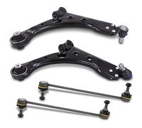 Set di bracci di controllo BESTPRICE - 2x braccio di controllo con giunto di sospensione anteriore, 2x asta di accoppiamento anteriore Compatibile con FIAT BRAVO (198), STILO (192), LANCIA DELTA III