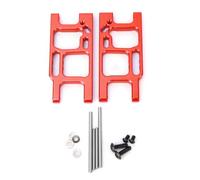 Set di bracci oscillanti posteriori in lega di alluminio 1/14, bracci della sospensione posteriore per auto RC, pezzo di precisione lavorato a CNC con finitura anodizzata per model (Rosso BE6015R)