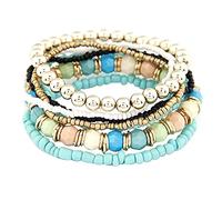Set di braccialetti colorati con perline dolci è il braccialetto per amici, sorelle e ragazze, lascia che testimoni i tuoi orecchini per donne divertimento, Misura unica, Metallo, Nessuna pietra