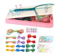 Set di braccialetti intrecciati a corda per bambini, kit completo per la creazione di braccialetti a mano, set di braccialetti con corde a mano braccialetti dell'amicizia kit per trecce per ragazze
