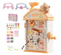 Set di braccialetti per bambini, per creare perline fatte a mano | materiale plastico, design a manovella senza batteria, funzione creativa per gioielli fai da te, ideale come regalo per la