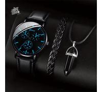 Set Di Braccialetti per Collana Con Orologio Al Quarzo Analogico Da Uomo Con Cin