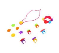 Set di Bracciali e Collane con Sensoriale per Dito in Silicone, Gioielli Tattili da 22 Pezzi per Alleviare L'ansia e Concentrarsi per Bambini, Adolescenti e Adulti