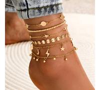 Set di bracciali per caviglia SA-27547 - Oro