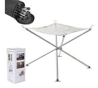 Set di braciere portatile, pieghevole, in acciaio inox, con borsa portaoggetti, braciere per barbecue, accessori da campeggio, per picnic, falò, patio, cortile, barbecue (41,9 cm)