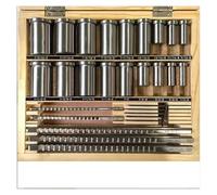 Set di brocce for sedi chiavette, 30 pezzi, HSS, dimensioni pollici 5, con 18 boccole e 7 spessori per lavori meccanici