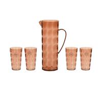 Set di brocche con bicchieri EDM 869702 Marrone Plastica riciclata 5 Pezzi