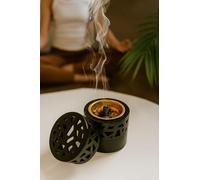 Set di Bruciatore di Incenso con Bruciatori Bakhoor, Realizzato a Mano in Legno, Decorazione per la Casa per Bruciare Tutti i Tipi di Carbone JR23079