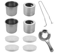 Set di Bruciatori a Bioetanolo per Camera di Combustione con 4 Lana di Ceramica, Universale per Caminetto da Tavolo