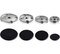 Set di bruciatori per Piano Cottura, Coperchio per fornello, Set di Cappelli universali per fornelli a Gas, Set di Cappucci per bruciatore a Gas per la Maggior Parte dei fornelli a Gas