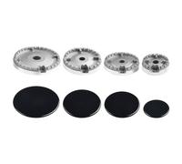 Set di bruciatori per Piano Cottura,Coperchio per fornello, Set di Cappelli universali per fornelli a Gas, Set di Cappucci per bruciatore a Gas per la Maggior Parte dei fornelli a Gas