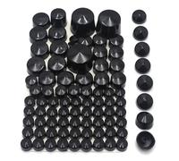 Set di bulloni in plastica ABS per moto HASkulle, tappi copribulloni, compatibili con Harley Davidson Softail Twin Cam, 2000-2005-2006, neri