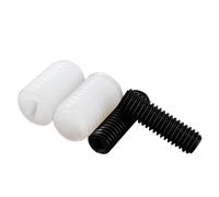Set di bulloni senza testa con intaglio in nylon - M3 M4 M5 M6 M8 M10 M12 - Viti senza testa isolate in plastica nera e bianca for un fissaggio sicuro(20mm(30pcs),M10(white))