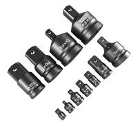 Set di bussole 1/4 3/8 1/2 3/4 adattatore e riduttore con custodia per strumenti di conversione avvitatore a percussione nero 6pcs