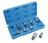 Set di bussole a cricchetto per punte esagonali da 1/2" 4 mm - 17 mm 9 pz esa...
