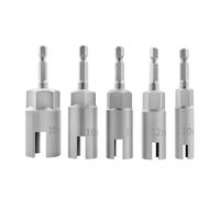 Set di bussole a farfalla di dimensioni multiple da 10 mm, 12 mm, 14 mm, 16 mm, 18 mm, 5 pezzi, in acciaio inox, per risparmiare tempo, colore codificato