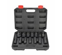 Set di bussole a impatto AWTOOLS da 1/2", 14 pezzi, linea nera