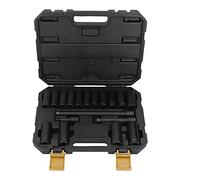 Set di bussole a impatto profondo da 1/2 pollice, 18 pezzi, bussole a impatto metriche a 6 punti di livello professionale, da 10 mm a 24 mm, in acciaio al cromo vanadio, per