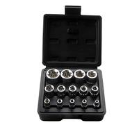 Set di bussole a stella E4-E24 Strumenti di riparazione automatica da 14 pezzi Set di bussole Torx esterne con testa di chiave Set di bussole E Torx femmina(Black)