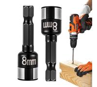 Set Di Bussole A Testa Esagonale, 2 Pezzi Strumento Per Riparazione Veicoli Non Magnetico, Kit Di Socket Per Punta Da Trapano, per Hobbisti Meccanici Fai Da Te Casa Auto Biciclette Elettronica Mobili