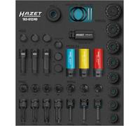 Set di bussole HAZET per avvitatori a impulsi e per macchine 163-612/40, 40 pezzi, 3/4 di pollice, 1/2 di pollice quadrato, TORX interno, XZN, esagono e profilo di trazione, esagono esterno da 24 mm'.
