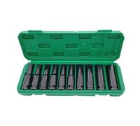 Set di bussole - Kit di avvitatori per dadi, set di attrezzi per bussole professionali antiurto per la manutenzione domestica, garage elettrico, officina, pronto all'impatto, adattatore magnetico con