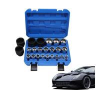 Set Di Bussole | Kit Manicotto a di Prugno,Set Ergonomico 21 Pezzi Chiave a per Garage Officina Meccanica Auto
