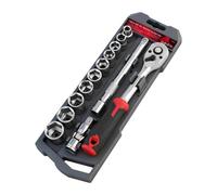 Set di bussole per auto Utensili a Mano Antiscivolo a 72 Denti con Codolo | 13 Pezzi con Cricchetto, Chiave e Punte per Trapano per Casa Garage Falegnameria Elettrodomestici Bici