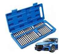 Set di bussole per esagono e scanalate, 40 pezzi, set di bussole a forma di da 9,5 mm e 12,7 mm, per auto, camion, motore automobilistico, officina,