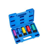 Set di bussole Per impatto profondo a parete sottile Para attacco da 1/2 pollice, protettive metriche a 6 Set di prolunghe(5pcs)