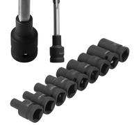 Set di Bussole per Rubinetto, 9 Pezzi Bussole Quadrate con Attacco 1/2 Pollice, Acciaio Al Cromo-molibdeno, con Marcatura Chiara, Design Sottile, per Chiave Elettrica