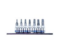 Set di bussole TORX da 1/4'' con foro, 7 pezzi T10-740 su binario - KY2107PR