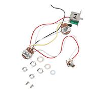 Set di cablaggi per chitarra, cablaggio metallico per chitarra elettrica Kit precablato Set di potenziometri a 3 vie A500K B500K A basso rumore