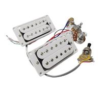 Set Di Cablaggi Per Chitarra Pickup Per Chitarra Alnico 5 Con Cablaggio 1V1T 4C(White)
