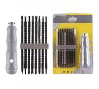 Set di cacciaviti 17 in 1 per viti a forma speciale U Y Triangolo Tipi con interfaccia retrattile e punte in acciaio al cromo vanadio colore grigio per riparazione elettronica (A)